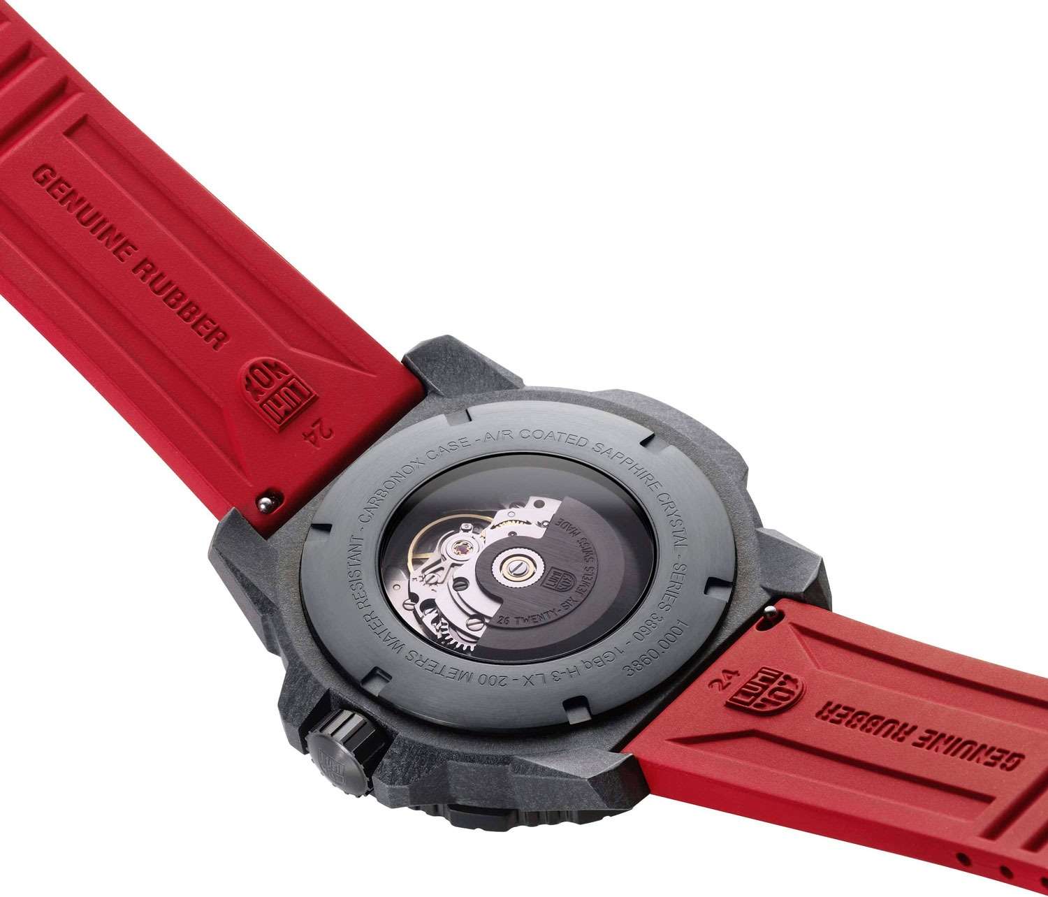 Luminox Luminox Master Carbon SEAL Automatic XS.3875  - задняя крышка карбон пластик корпуса, швейцария часы