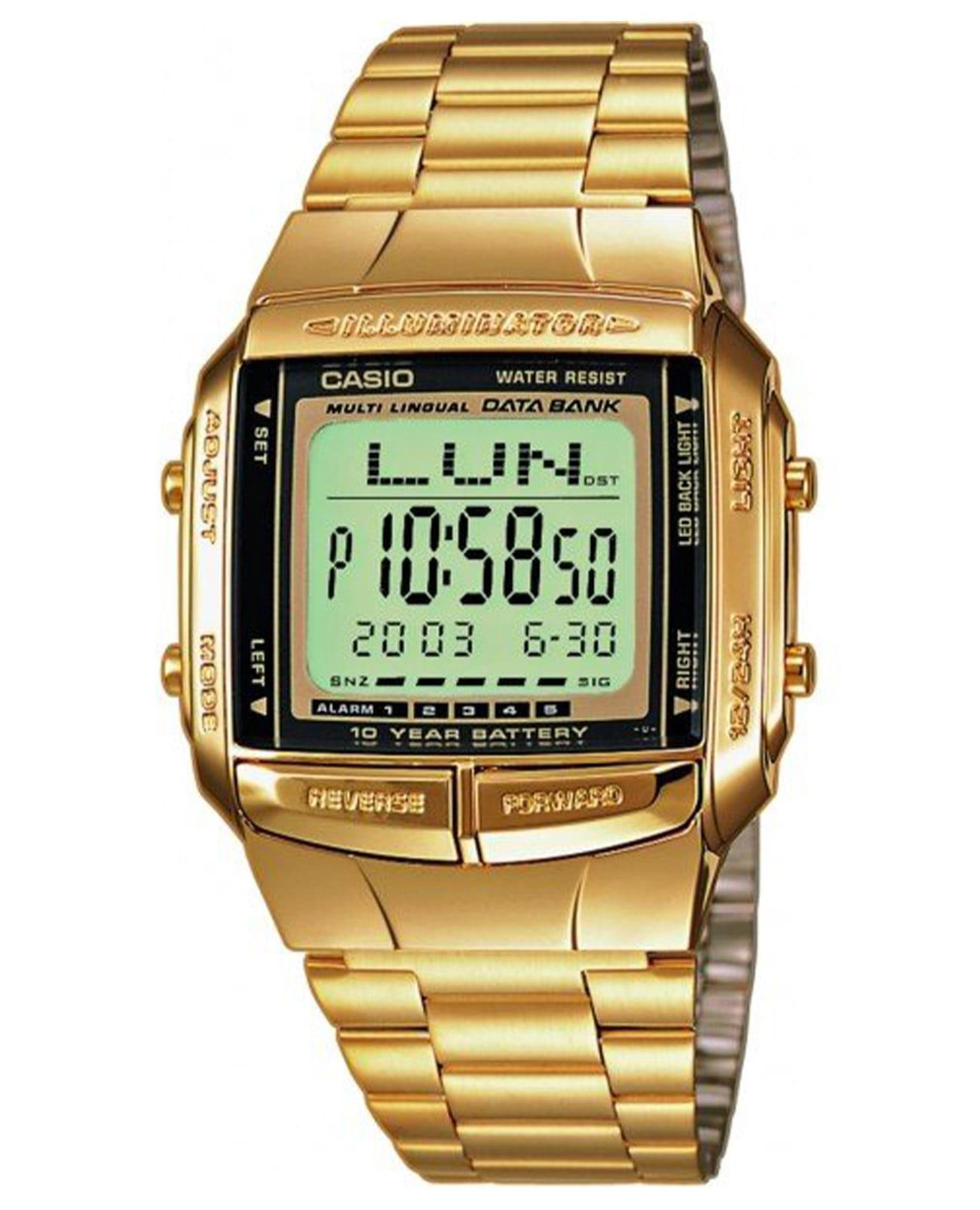 Casio Casio Collection DB-360G-9A  DB-360G-9A кварцевые мужские часы  циферблат, браслет сталь c pvd покрытием — вид спереди