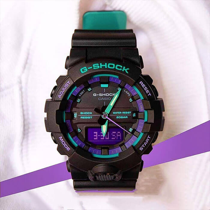 Casio Casio G-Shock GA-800BL-1A спортивные наручные часы, вид спереди