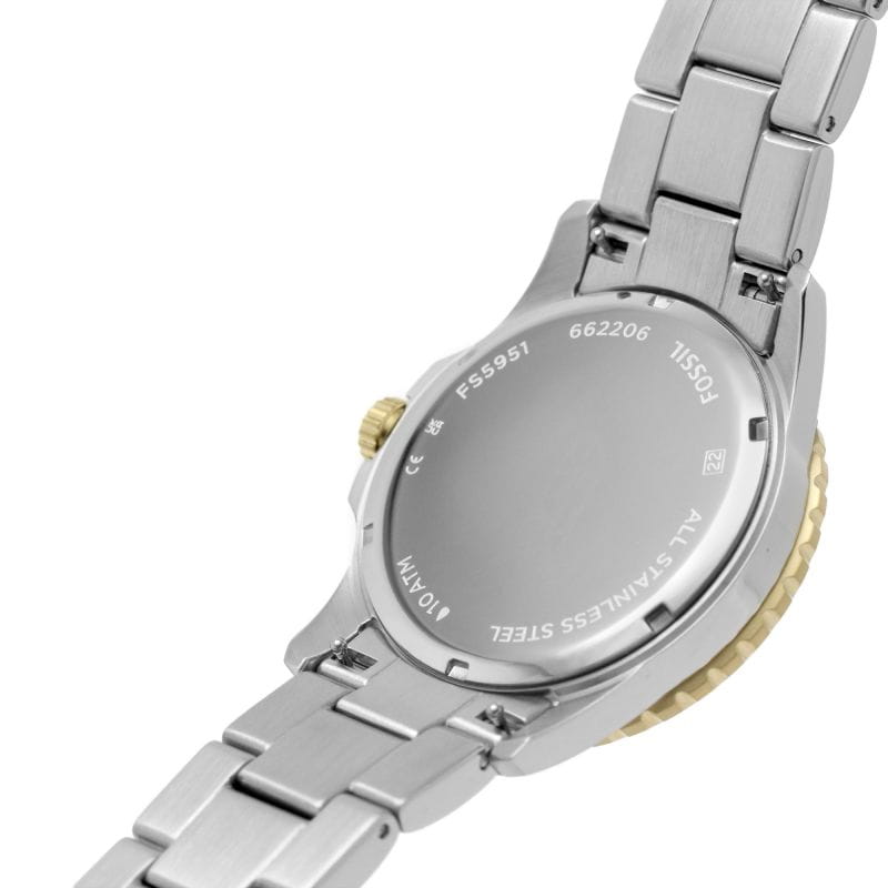 Fossil Fossil Blue FS5951  - задняя крышка металл сталь корпуса, сша часы