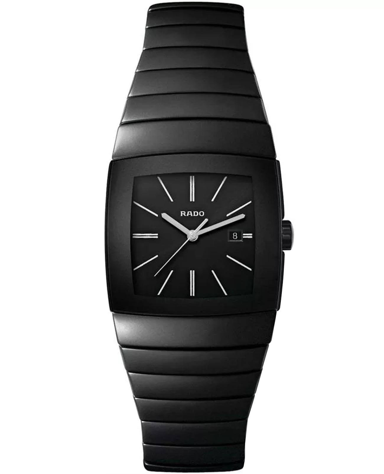 Rado Rado Sintra R13766172  R13766172 кварцевые женские часы черный циферблат, браслет керамика — вид спереди