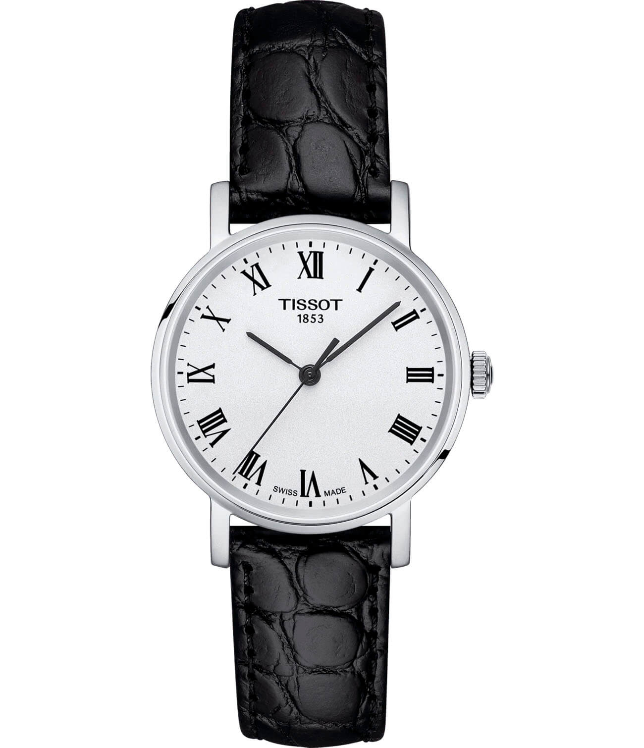 Tissot Tissot Everytime Small T109.210.16.033.00 Everytime T1092101603300 кварцевые женские часы белый циферблат, браслет кожаный — вид спереди