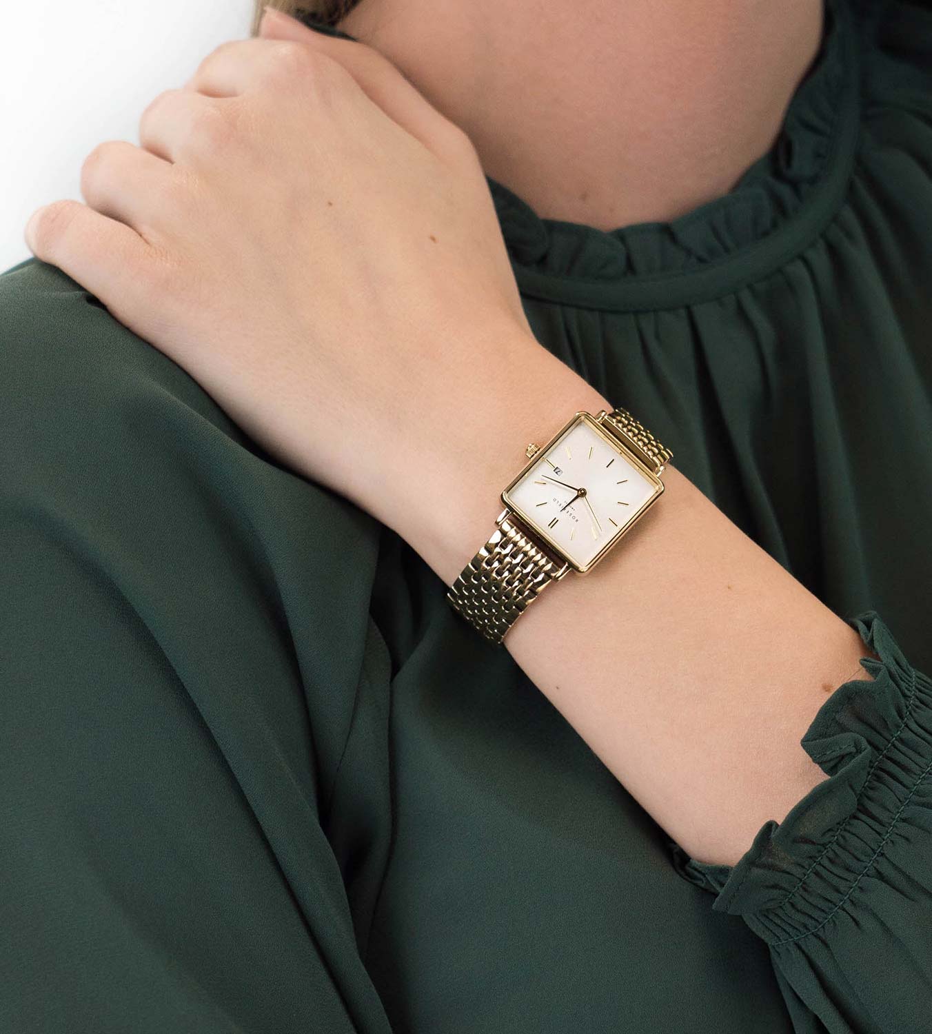 Оригинальные часы Rosefield Rosefield The Boxy QWSG-Q09 кварцевые калибр механизма miyota gm12 общий вид