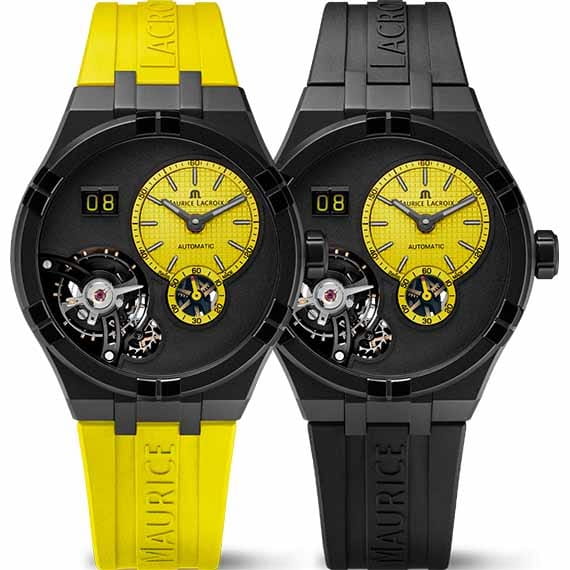 Maurice Lacroix Maurice Lacroix Aikon Master Grand Date AI6118-DLB0J-730-I, aikon швейцария мужские часы на браслете каучук боковой вид