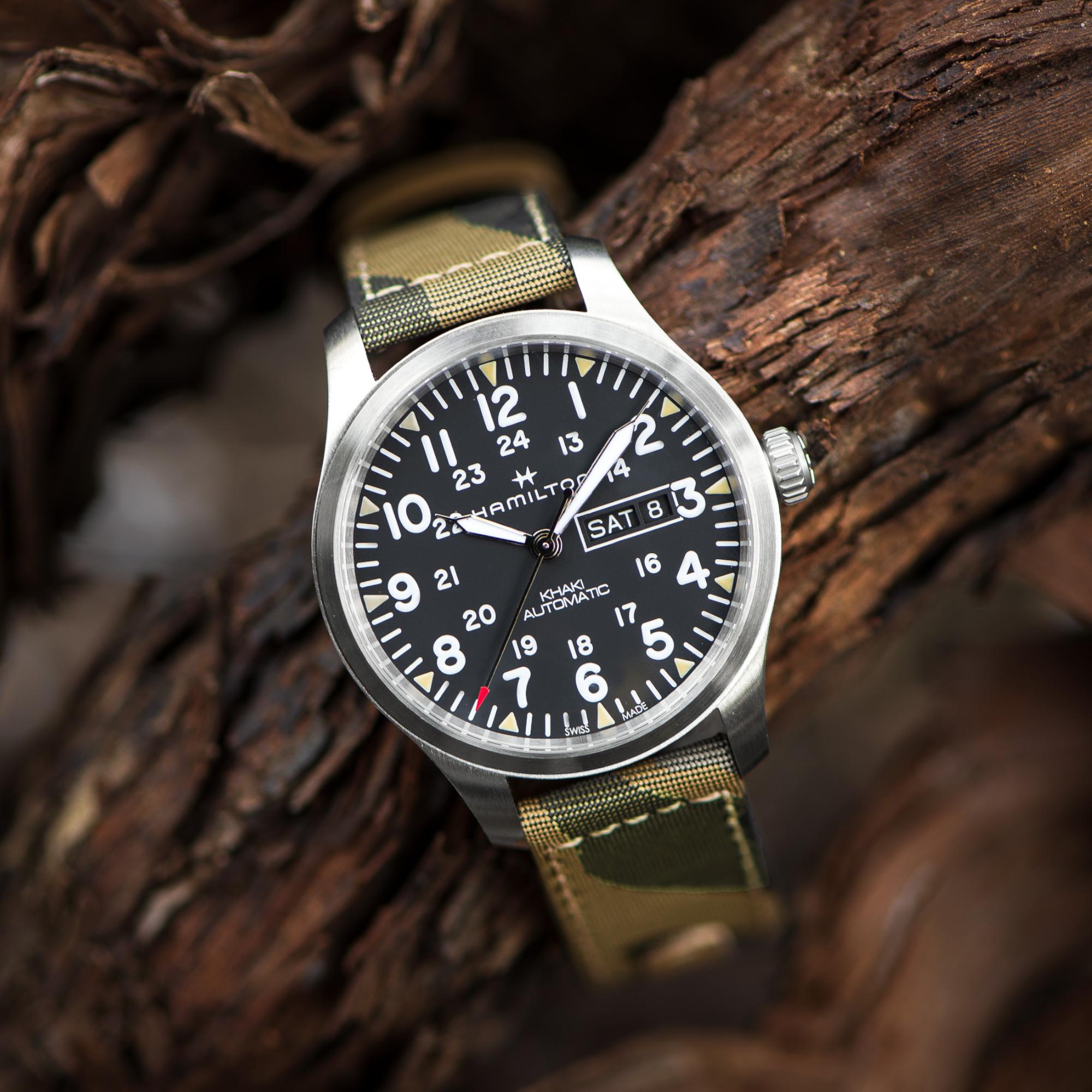 Hamilton Hamilton Khaki Field Day Date Auto H70535031 механические мужские часы часы крупный план черный циферблата