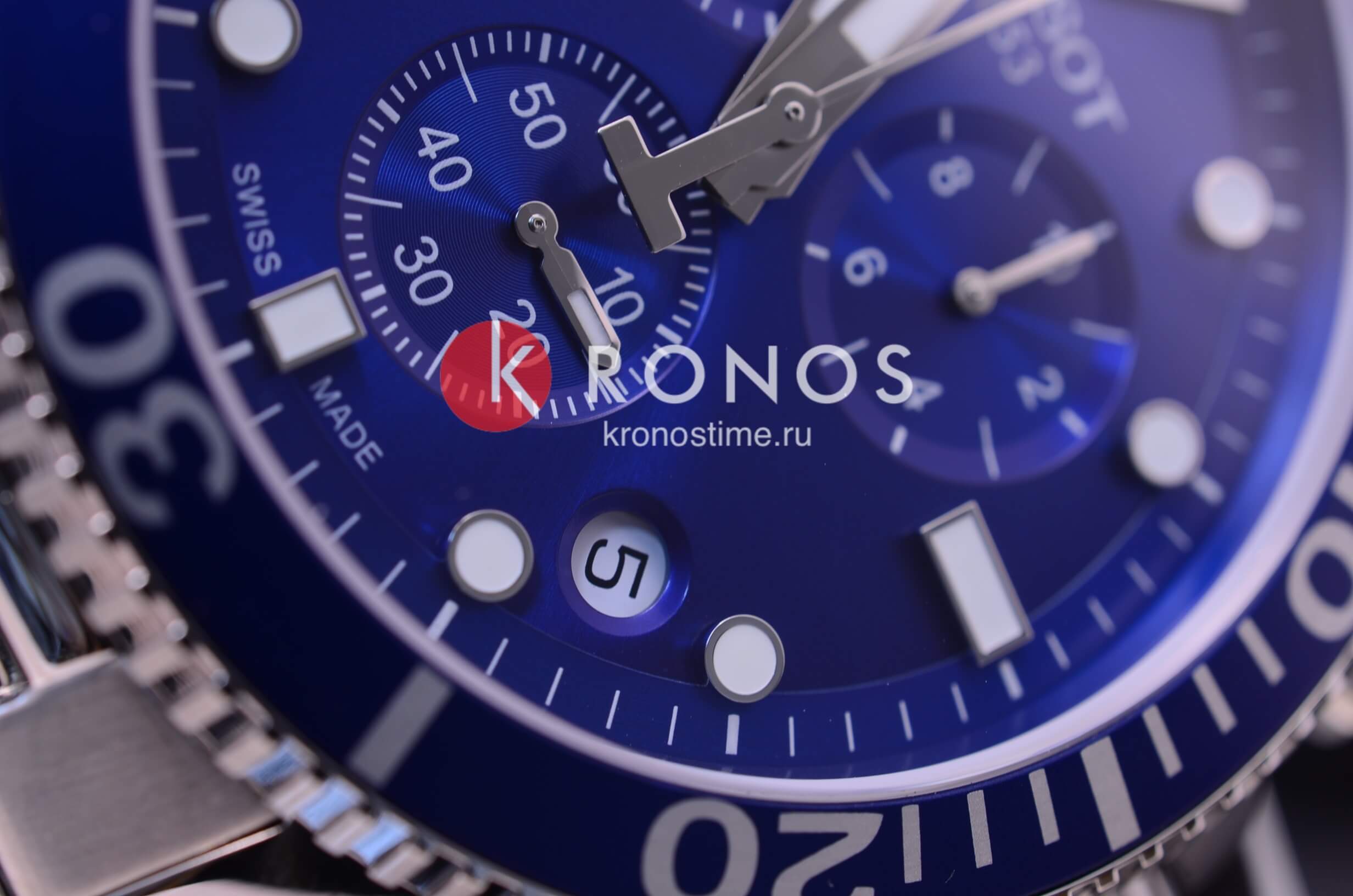 Tissot Tissot Seastar 1000 Chronograph T120.417.11.041.00 кварцевые мужские часы часы крупный план синий циферблата