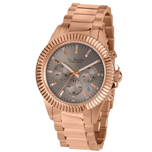 Jacques Lemans Jacques Lemans La Passion LP-111K  LP-111K кварцевые женские часы серый циферблат, браслет сталь с ip покрытием — вид спереди