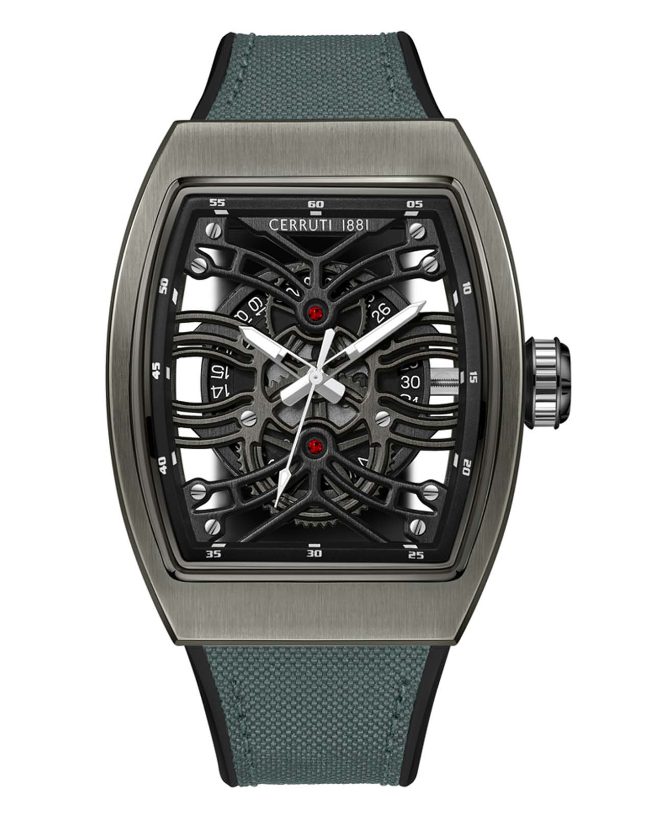 Cerruti 1881 Cerruti 1881 Calliano CIWGN0019502  CIWGN0019502 кварцевые мужские часы черный циферблат, браслет нейлон + силикон — вид спереди
