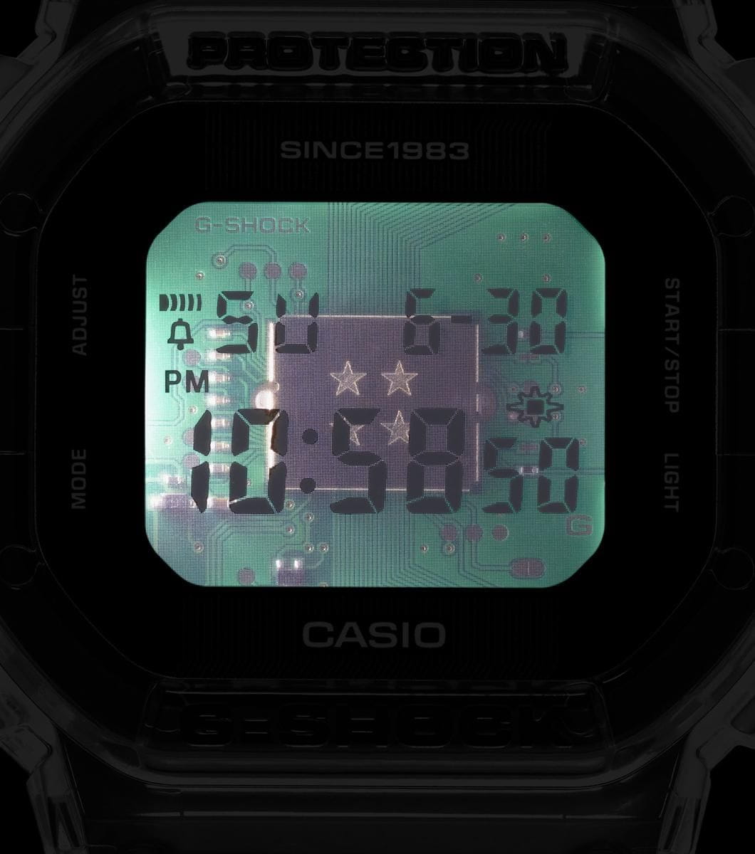 Casio DWE-5640RX-7 мужские часы застежка крупным планом