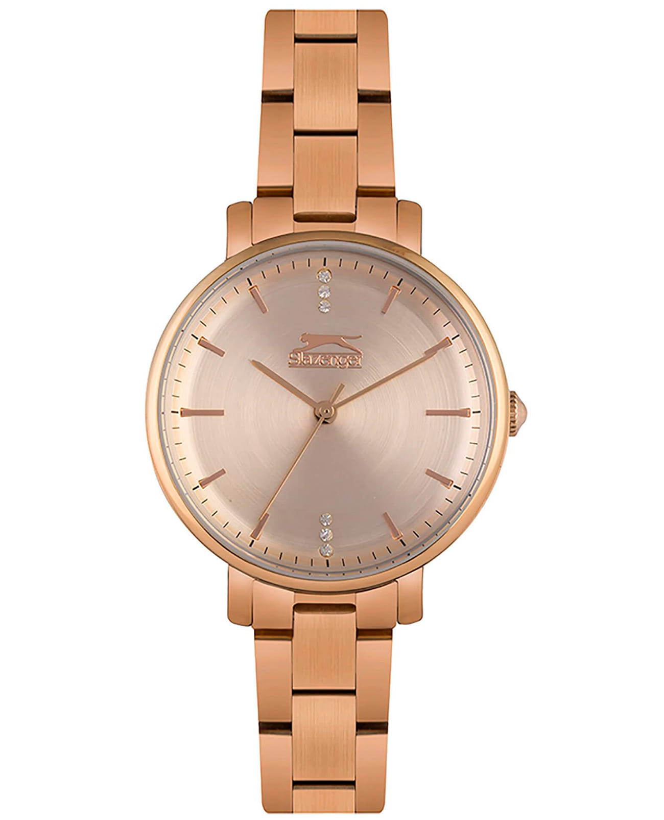 Slazenger Slazenger SL.09.6226.3.02  SL.09.6226.3.02 кварцевые женские часы шампань циферблат, браслет суперметалл с ip покрытием — вид спереди