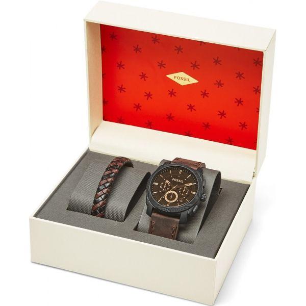 Fossil Fossil Carlie  FS5251SET кварцевые мужские часы часы крупный план коричневый циферблата