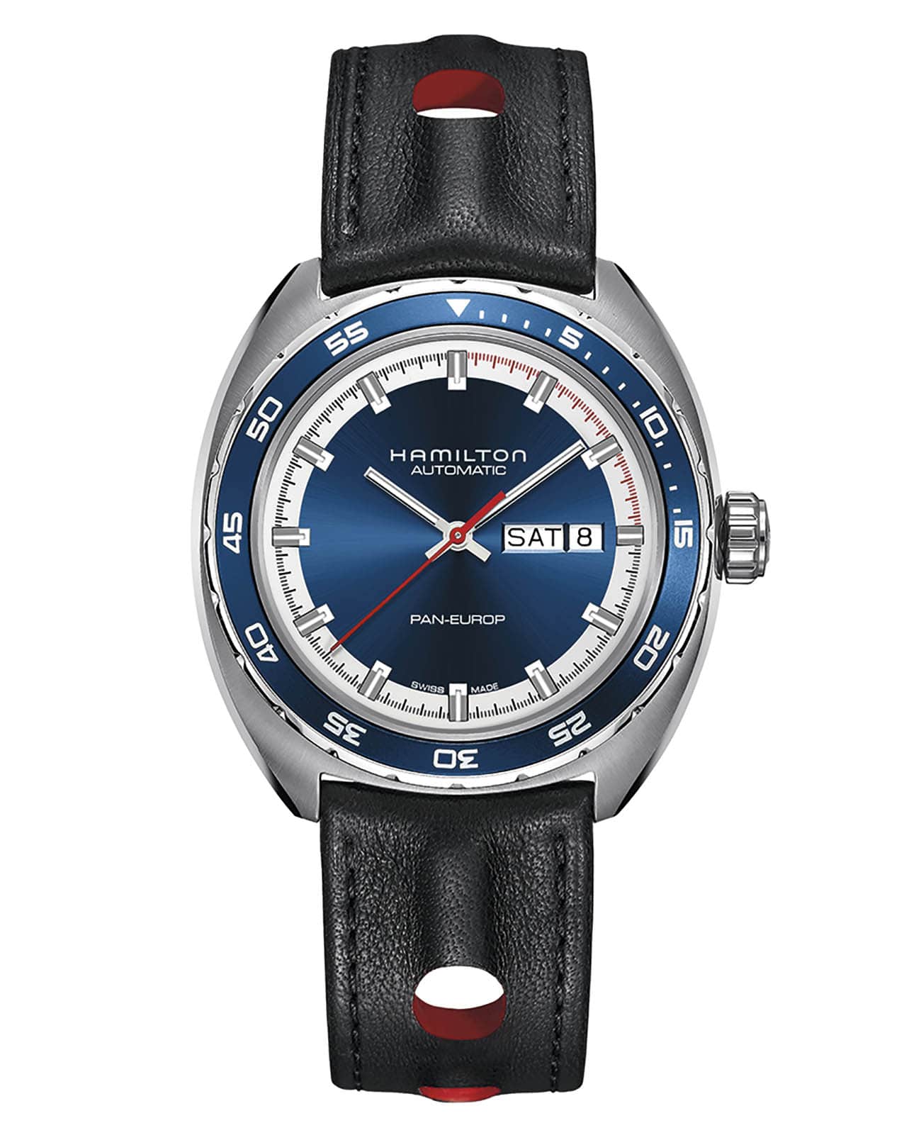 Hamilton Hamilton American ClassicPan Europ Day Date Auto H35405741 , наручные мужские часы фото под углом