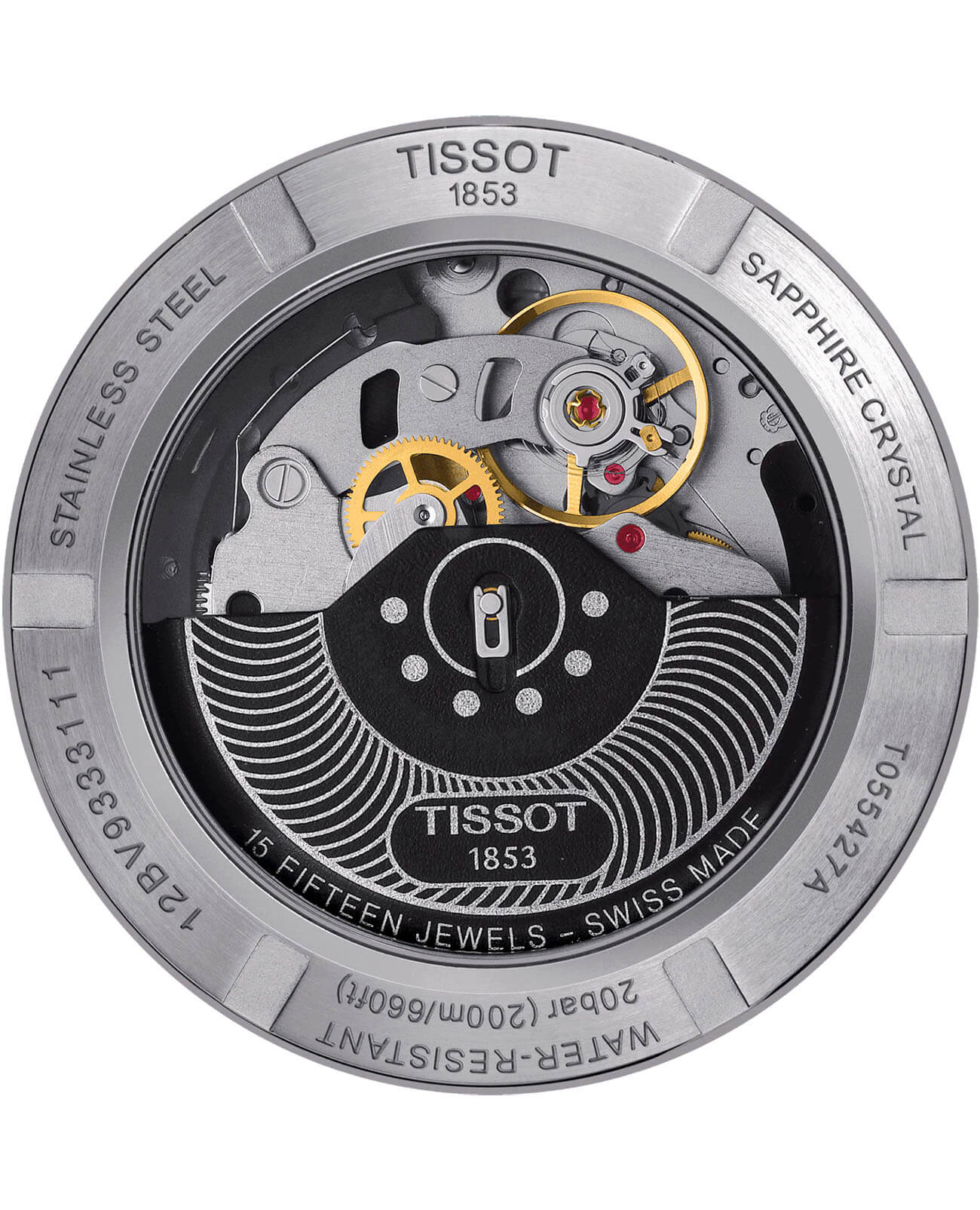 Tissot Tissot PRC 200 Automatic Chronograph T055.427.11.057.00, t-sport швейцария мужские часы на браслете нержавеющая сталь боковой вид