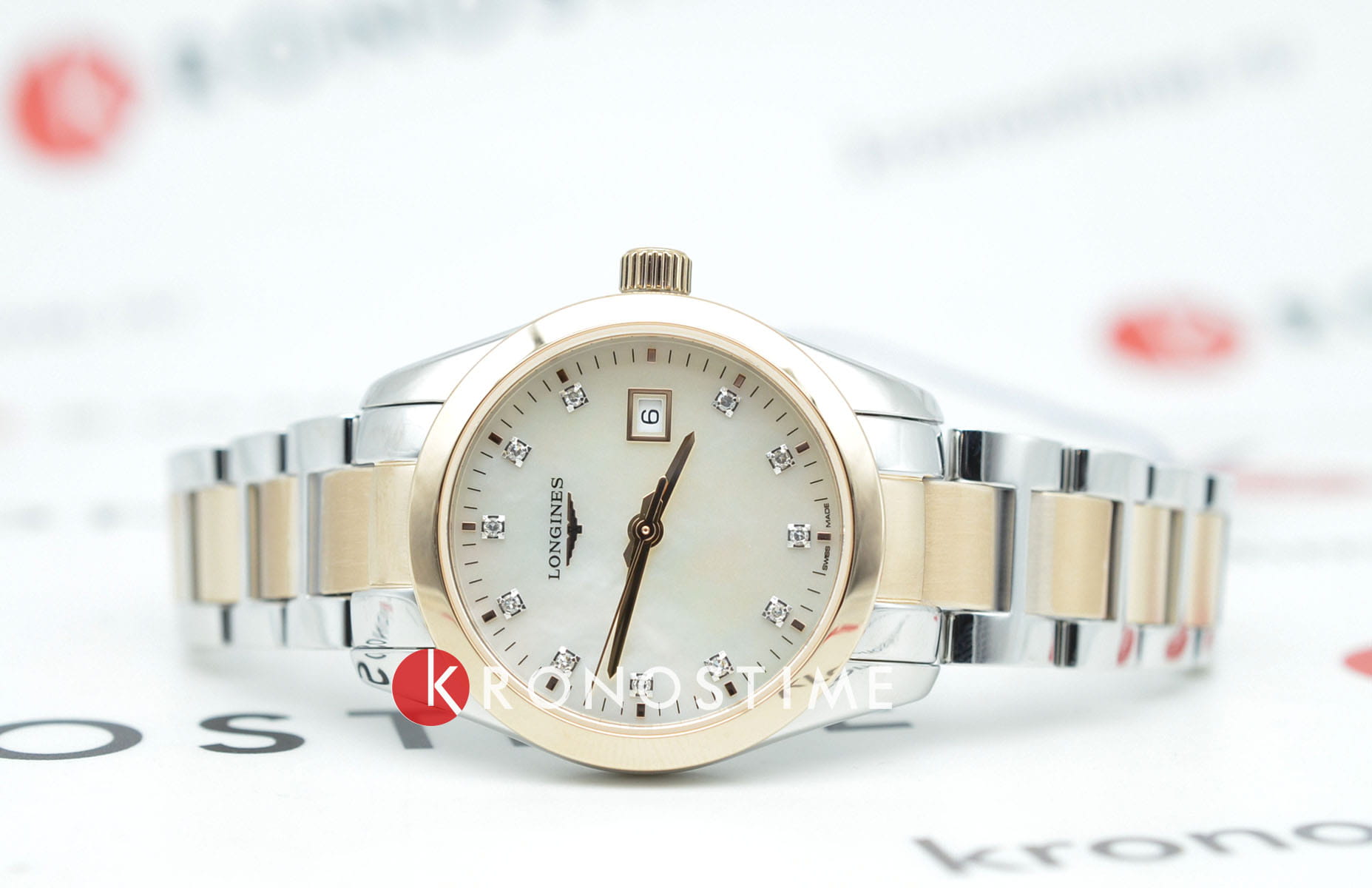 Longines Longines Conquest Classic L2.286.3.87.7 , наручные женские часы фото под углом