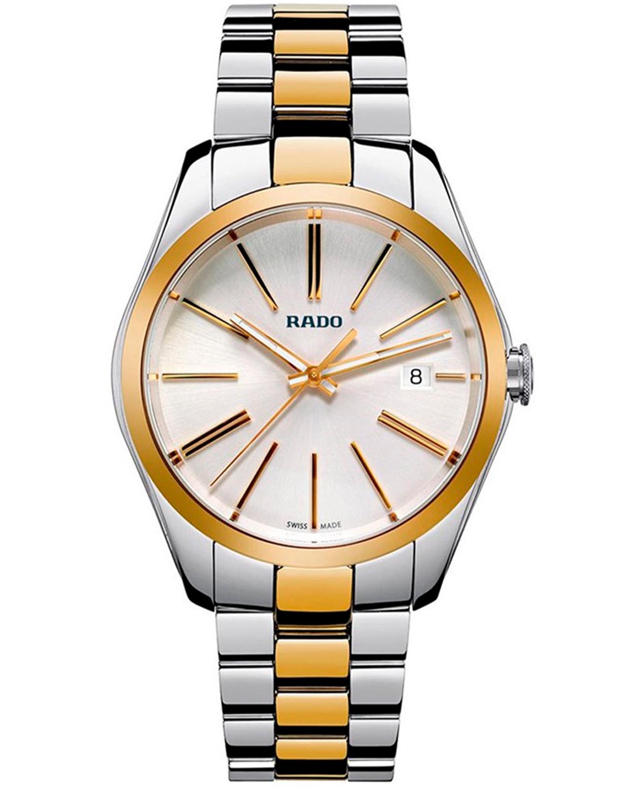 Rado Rado Hyperchrome R32188112  R32188112 кварцевые мужские часы белый циферблат, браслет сталь + ceramos™ — вид спереди