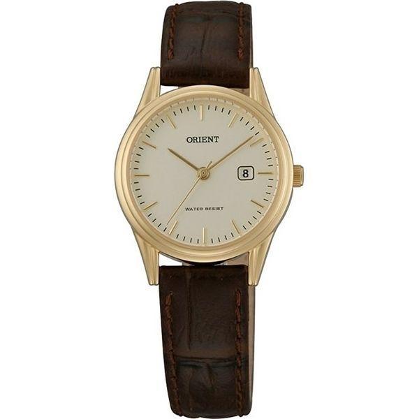 Orient Orient SZ3J002C (FSZ3J002C)  FSZ3J002C  женские часы белый циферблат, браслет кожа + текстиль — вид спереди