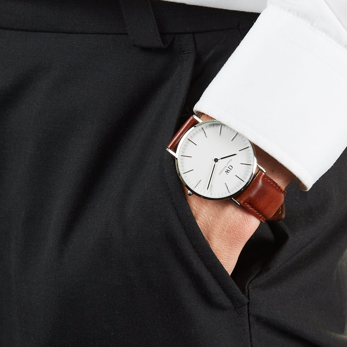 Daniel Wellington Daniel Wellington Classic St Andrews DW00100021 кварцевые мужские часы часы крупный план белый циферблата