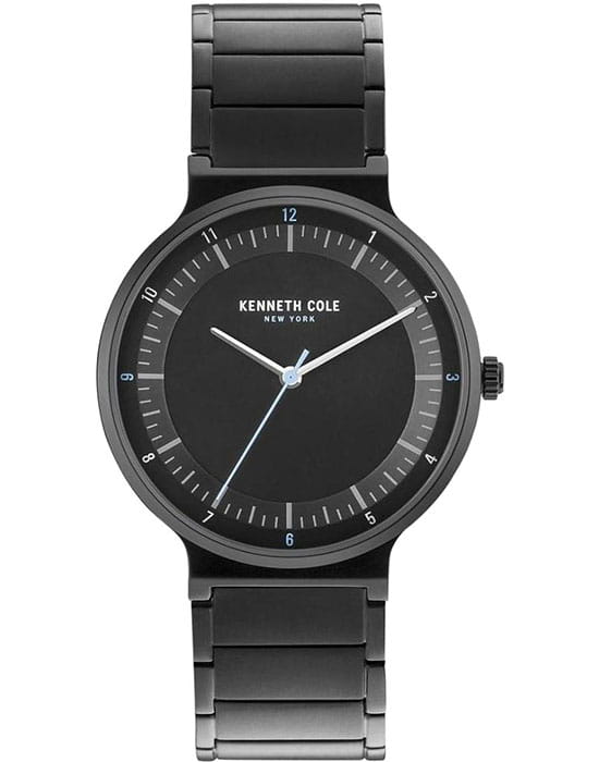 Kenneth Cole Kenneth Cole Automatic KC50381004  KC50381004 кварцевые мужские часы черный циферблат, браслет сталь c pvd покрытием — вид спереди