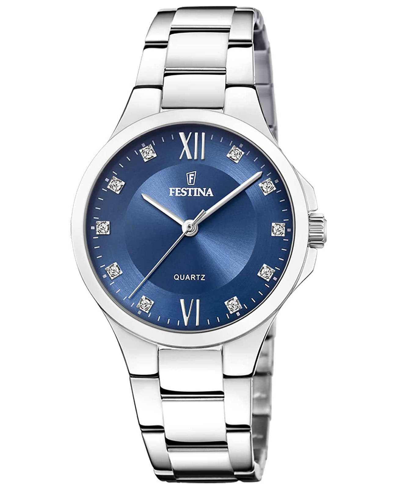 Festina Festina Mademoiselle F20582/3  F20582/3 кварцевые женские часы синий циферблат, браслет нержавеющая сталь 316l — вид спереди