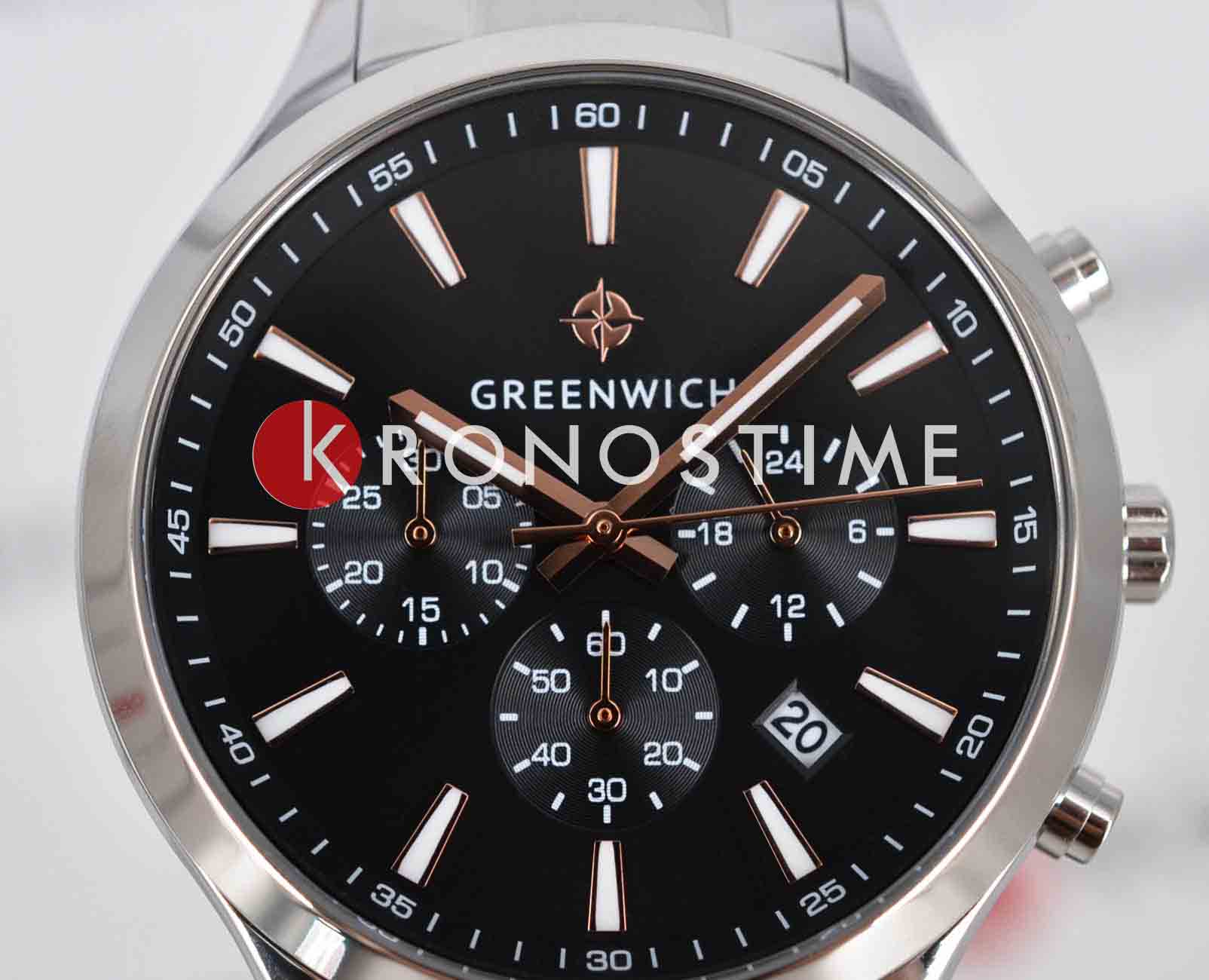 Greenwich Greenwich Helm GW 041.10.35 мужские часы черный циферблат на запястье