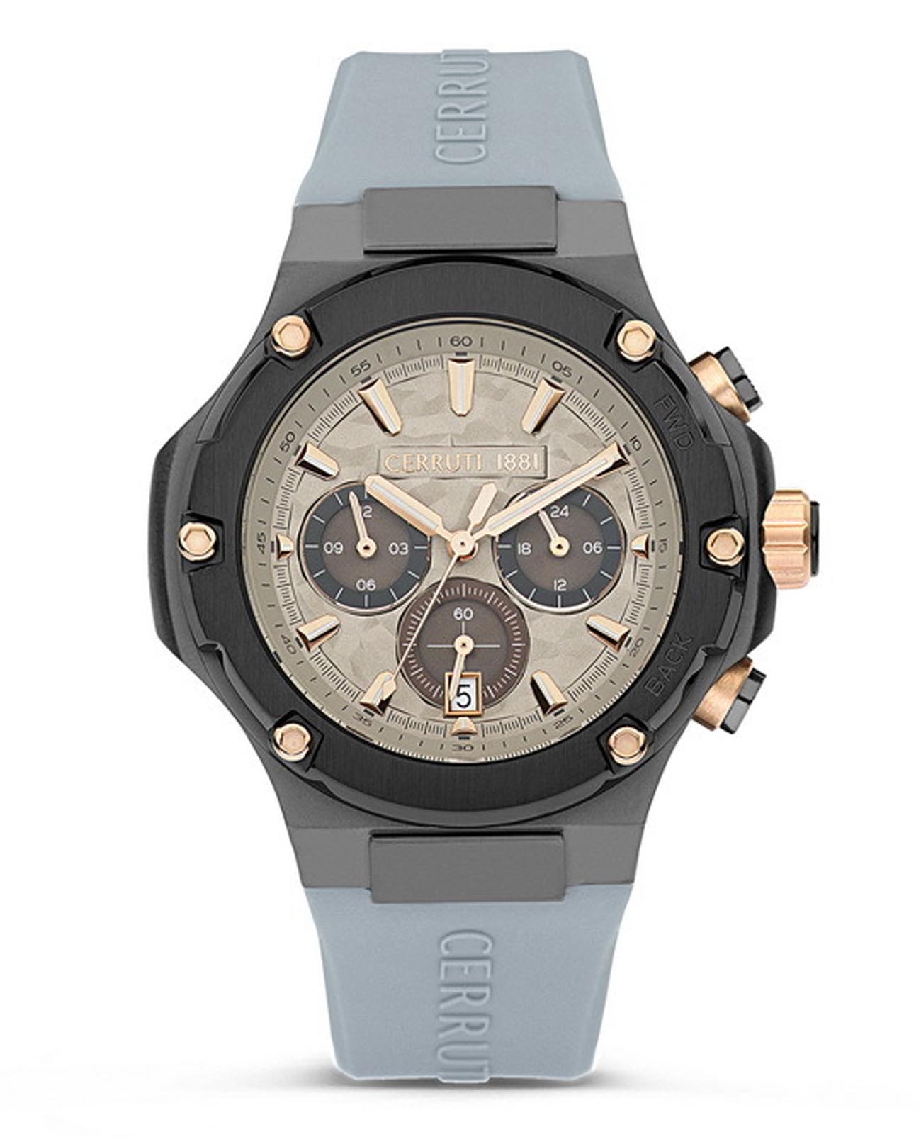 Cerruti 1881 Cerruti 1881 Lucardo CIWGQ2224304  CIWGQ2224304 кварцевые мужские часы бежевый циферблат, браслет силикон — вид спереди