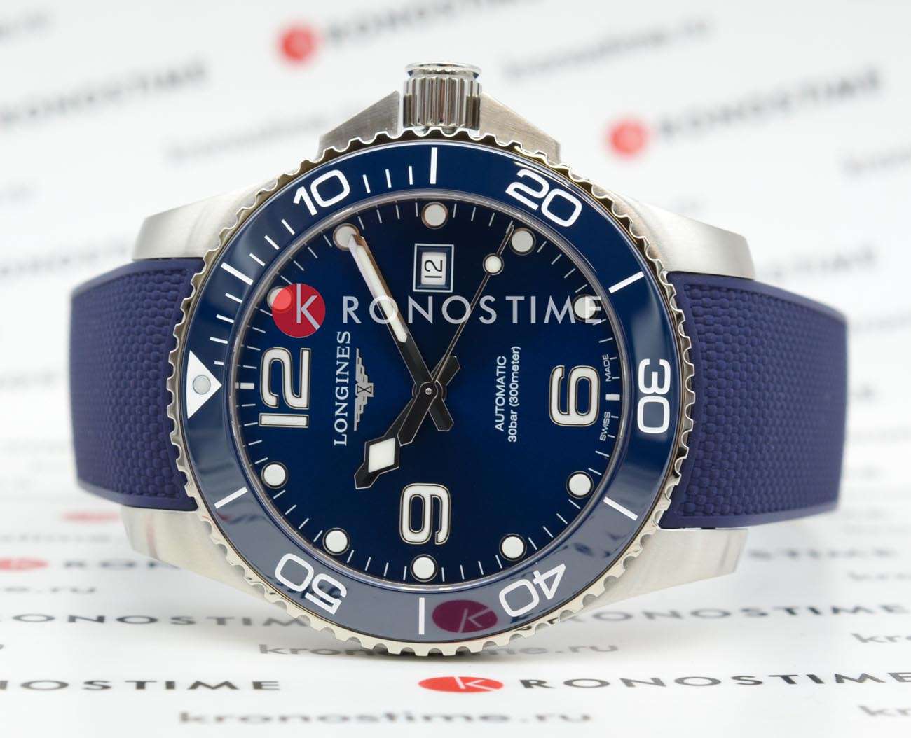 Longines Longines HydroConquest L3.782.4.96.9 , наручные мужские часы фото под углом