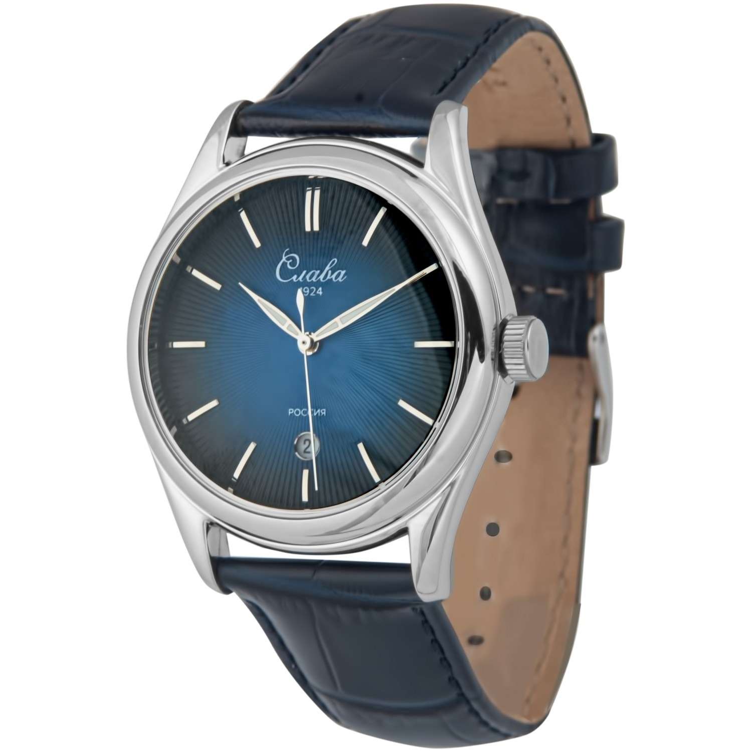 Слава Слава Сенат 2490536/300-2115 мужские часы синий циферблат на запястье