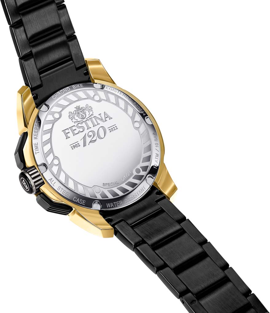 Festina Festina Chrono Bike F20644/1,  испания мужские часы на браслете сталь c pvd покрытием боковой вид