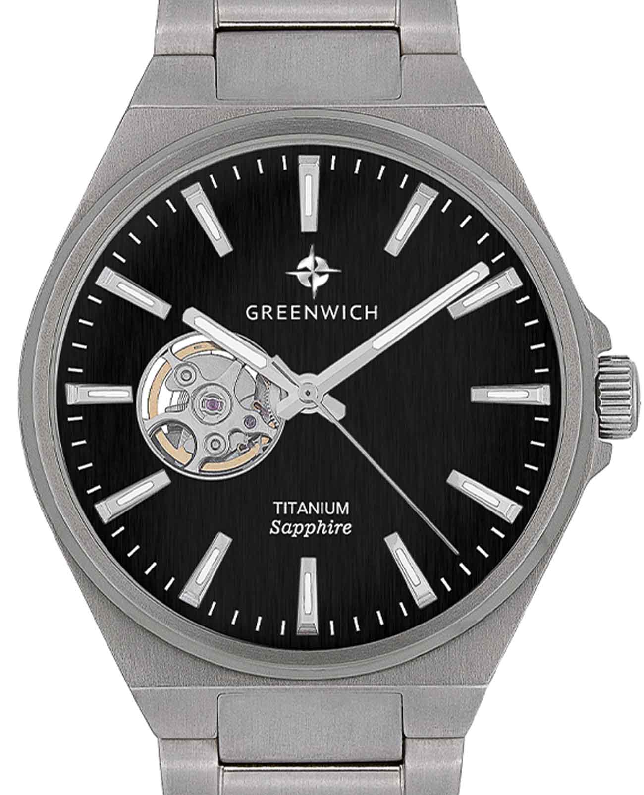 Greenwich Greenwich Titanium GW 084.10.31 , наручные мужские часы фото под углом