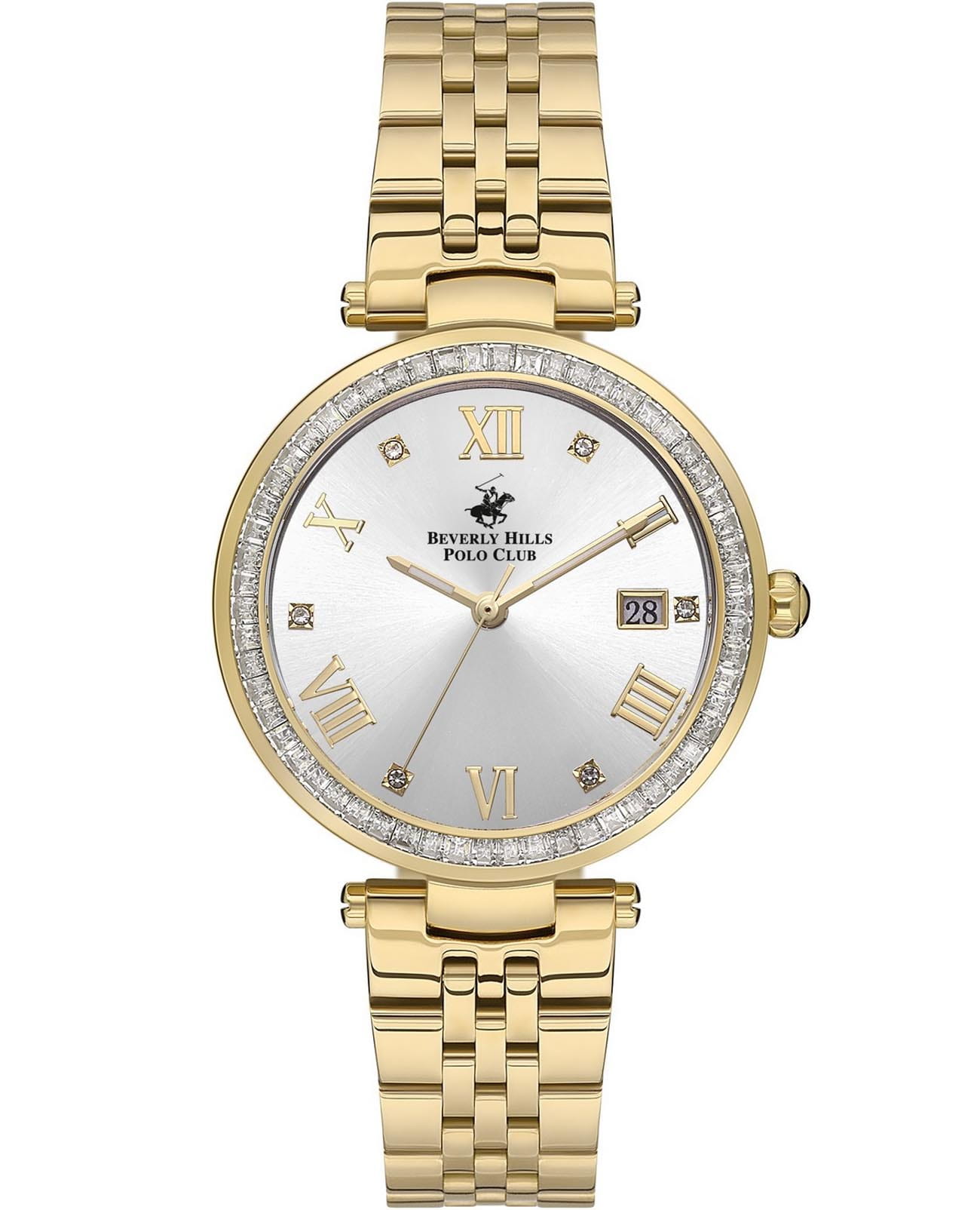 Beverly Hills Polo Club Beverly Hills Polo Club BP3583X.130  BP3583X.130 кварцевые женские часы серебристый циферблат, браслет нержавеющая сталь с ip-покрытием — вид спереди