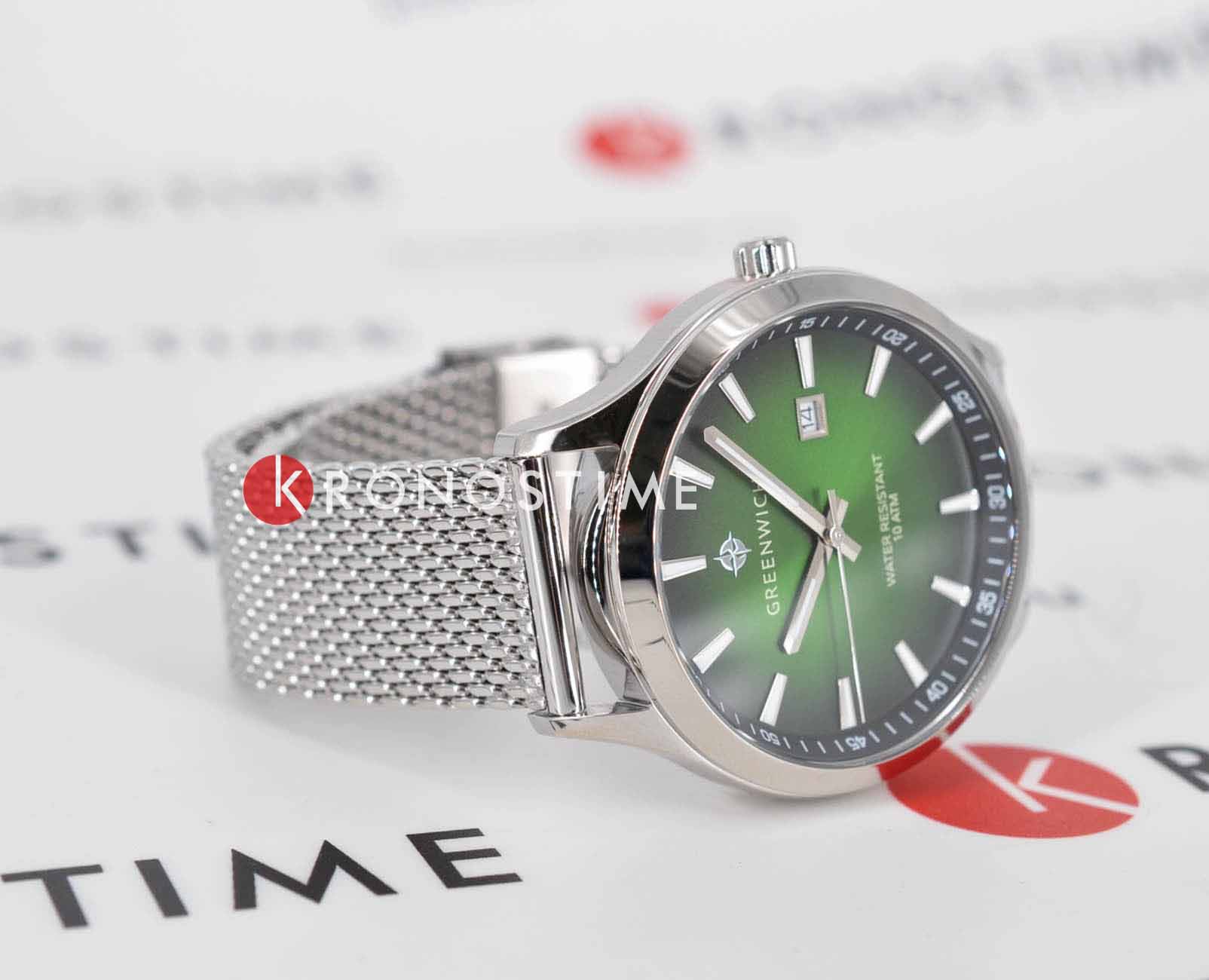 Greenwich Greenwich Helm GW 041.19.39,  англия мужские часы на браслете нержавеющая сталь боковой вид