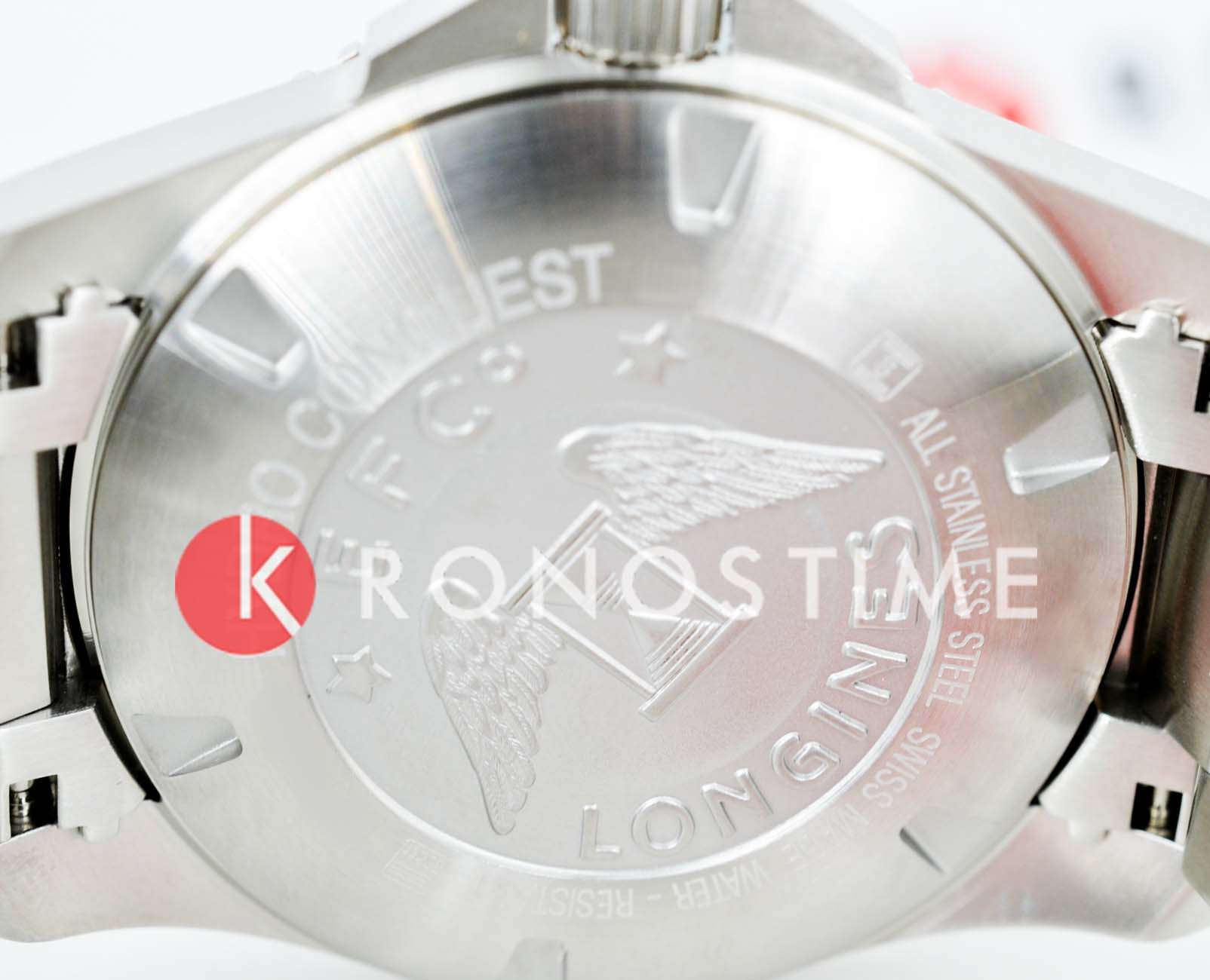 Longines Longines HydroConquest L3.781.4.56.6 механические мужские часы часы крупный план черный циферблата