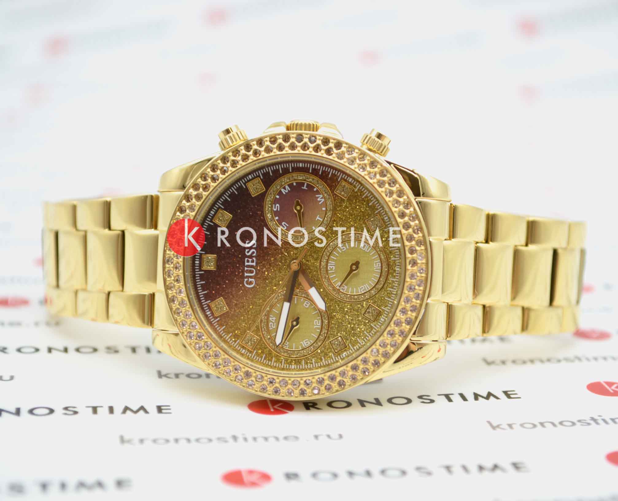 Guess Guess Sol GW0483L2 кварцевые женские часы часы крупный план  циферблата