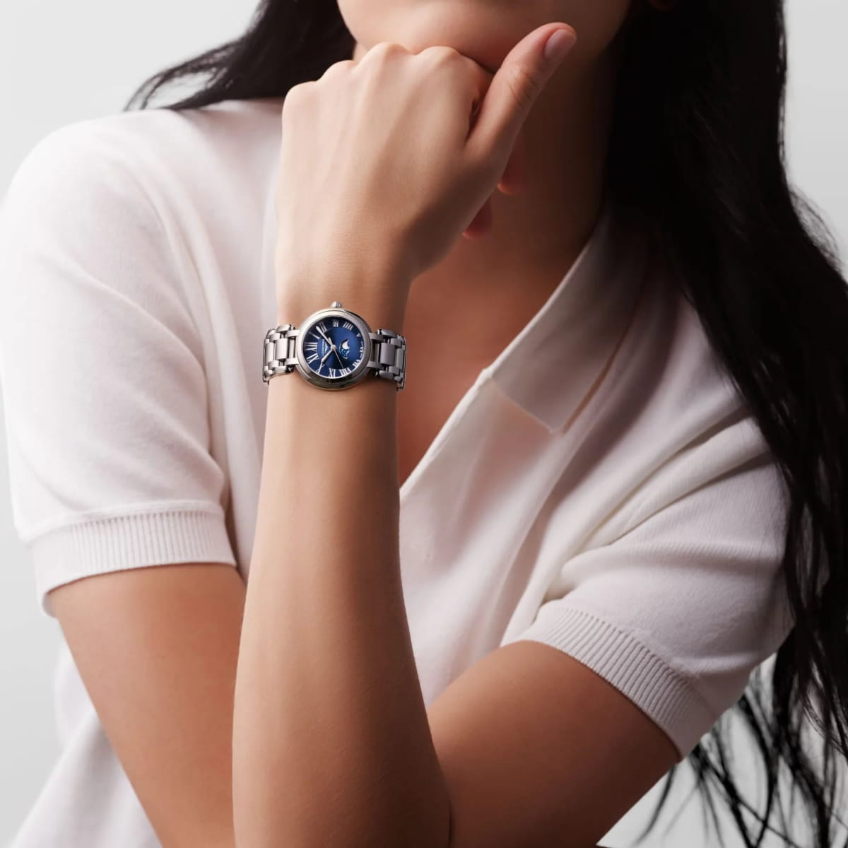 Оригинальные часы Longines Longines PrimaLuna L8.115.4.91.6 кварцевые калибр механизма l296 общий вид