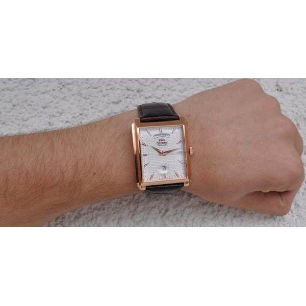 Orient Orient EVAF002W (FEVAF002W) механические мужские часы часы крупный план белый циферблата