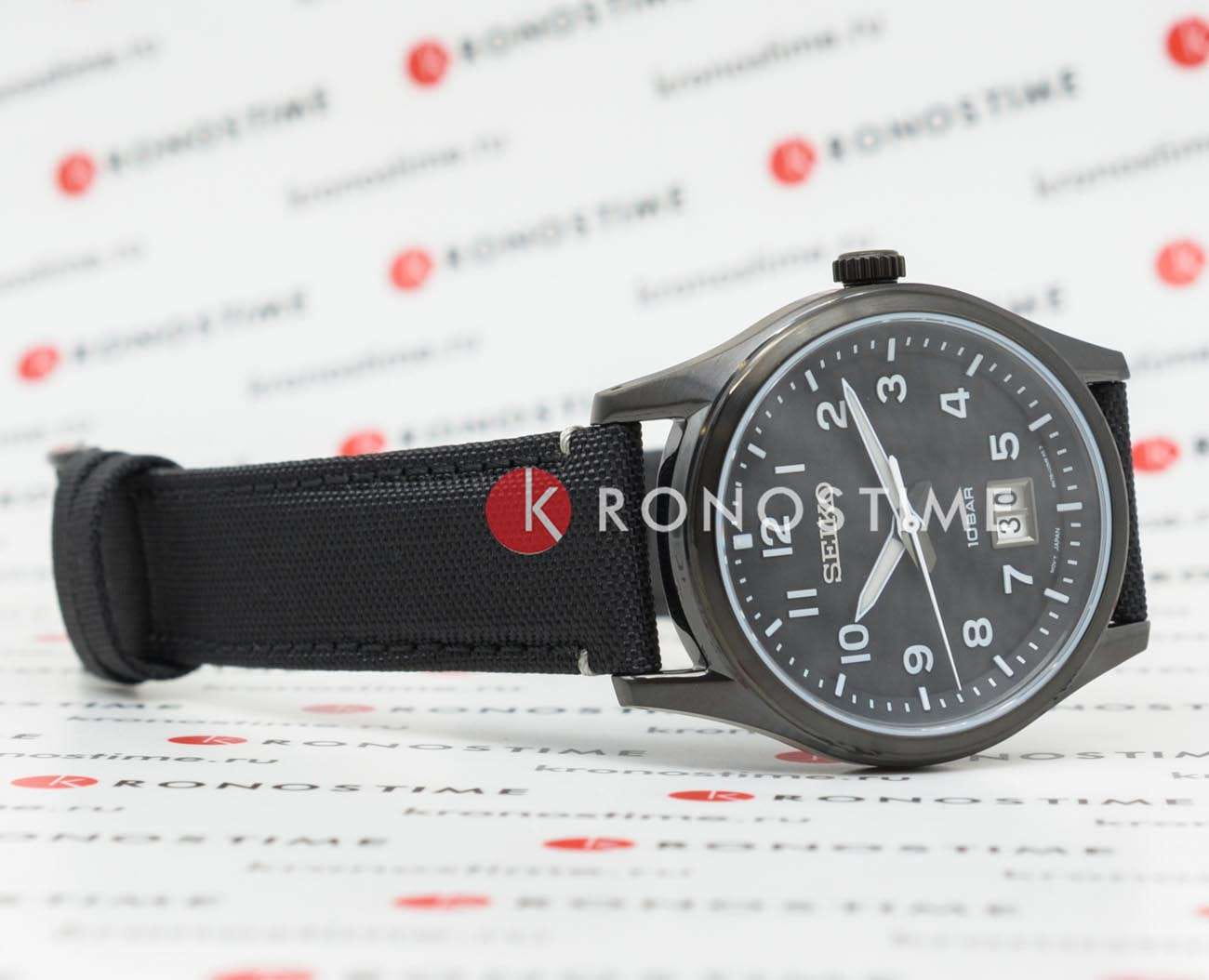 Seiko Seiko Classic Quartz SUR571P1 мужские часы черный циферблат на запястье