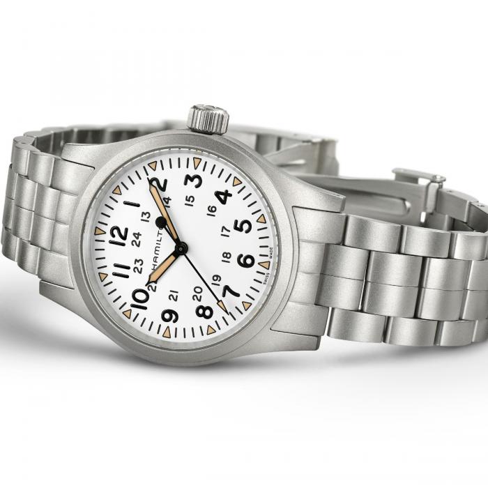 Hamilton Hamilton Khaki Field Mechanical H69439111, khaki field швейцария мужские часы на браслете нержавеющая сталь боковой вид