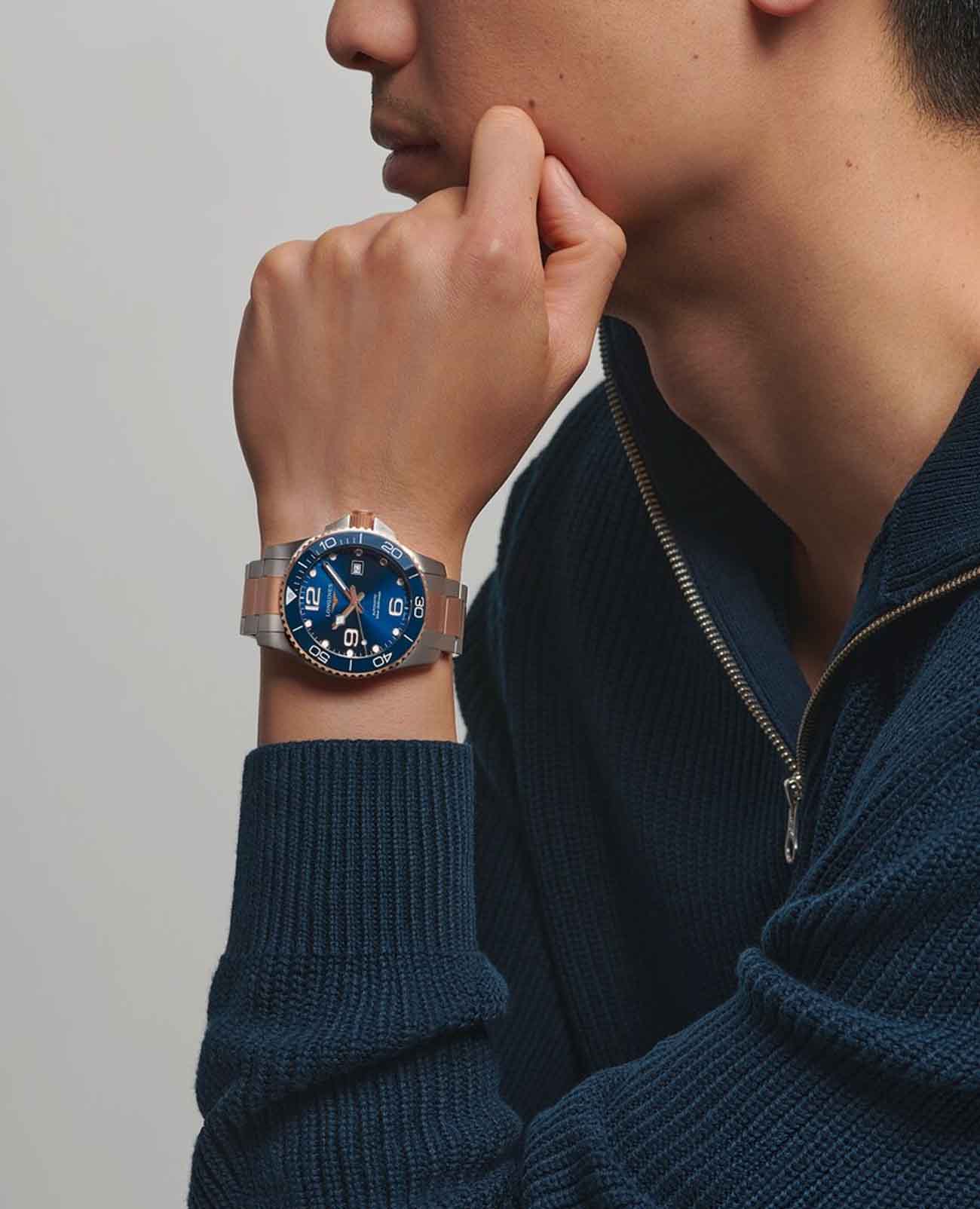 Longines Longines HydroConquest L3.782.3.98.7 — полный набор фото мужские часы швейцария