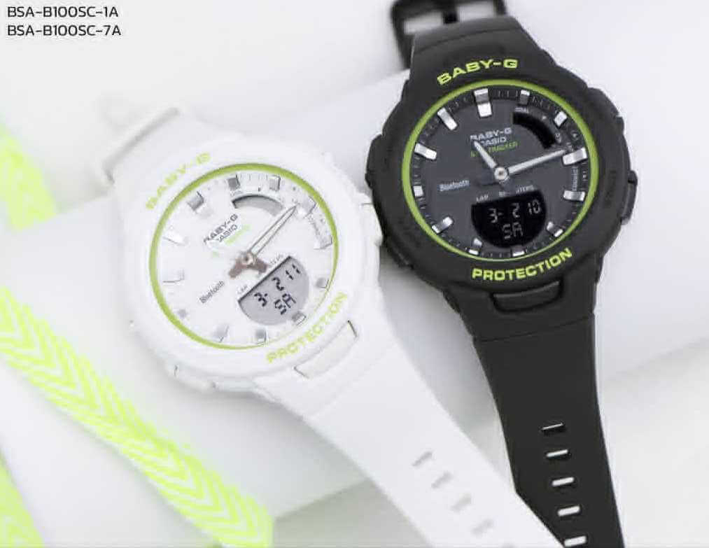 Casio Casio Baby-G BSA-B100SC-7A , наручные женские часы фото под углом