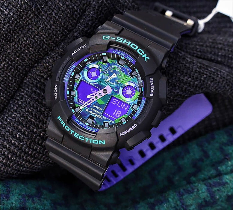Casio Casio G-Shock GA-100BL-1A япония наручные мужские часы заводная головка с логотипом Casio