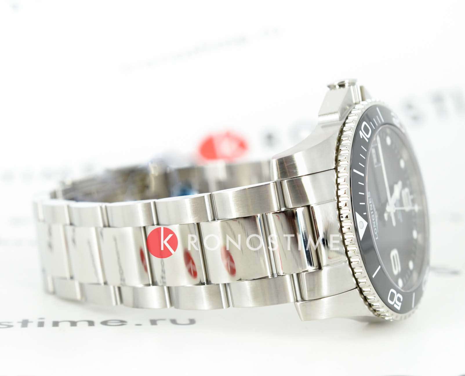 Оригинальные часы Longines Longines HydroConquest L3.781.4.56.6 механические калибр механизма l888 общий вид