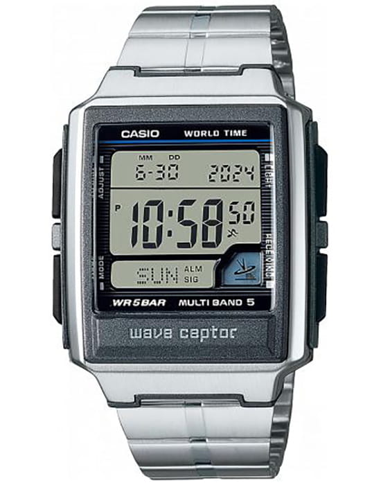 Casio CASIO WV-59RD-1A  WV-59RD-1AEF кварцевые мужские часы серый циферблат, браслет нержавеющая сталь — вид спереди