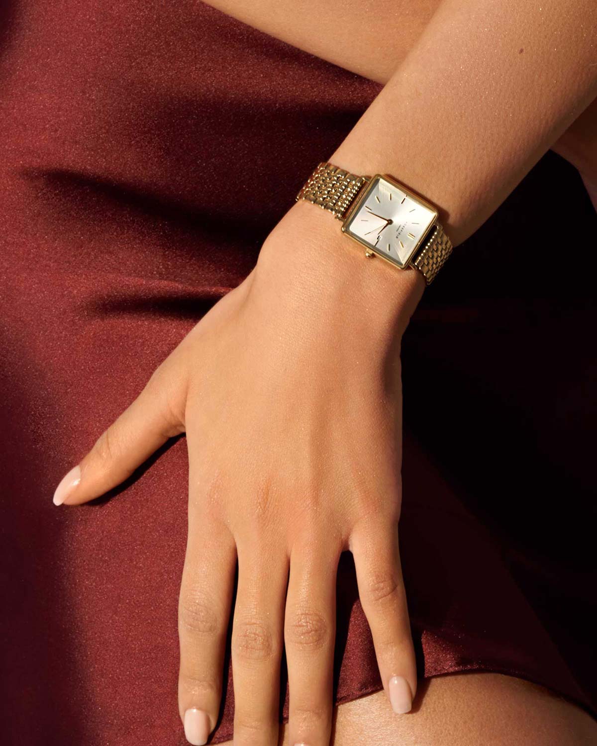 Rosefield Rosefield The Boxy QWSG-Q09 , наручные женские часы фото под углом