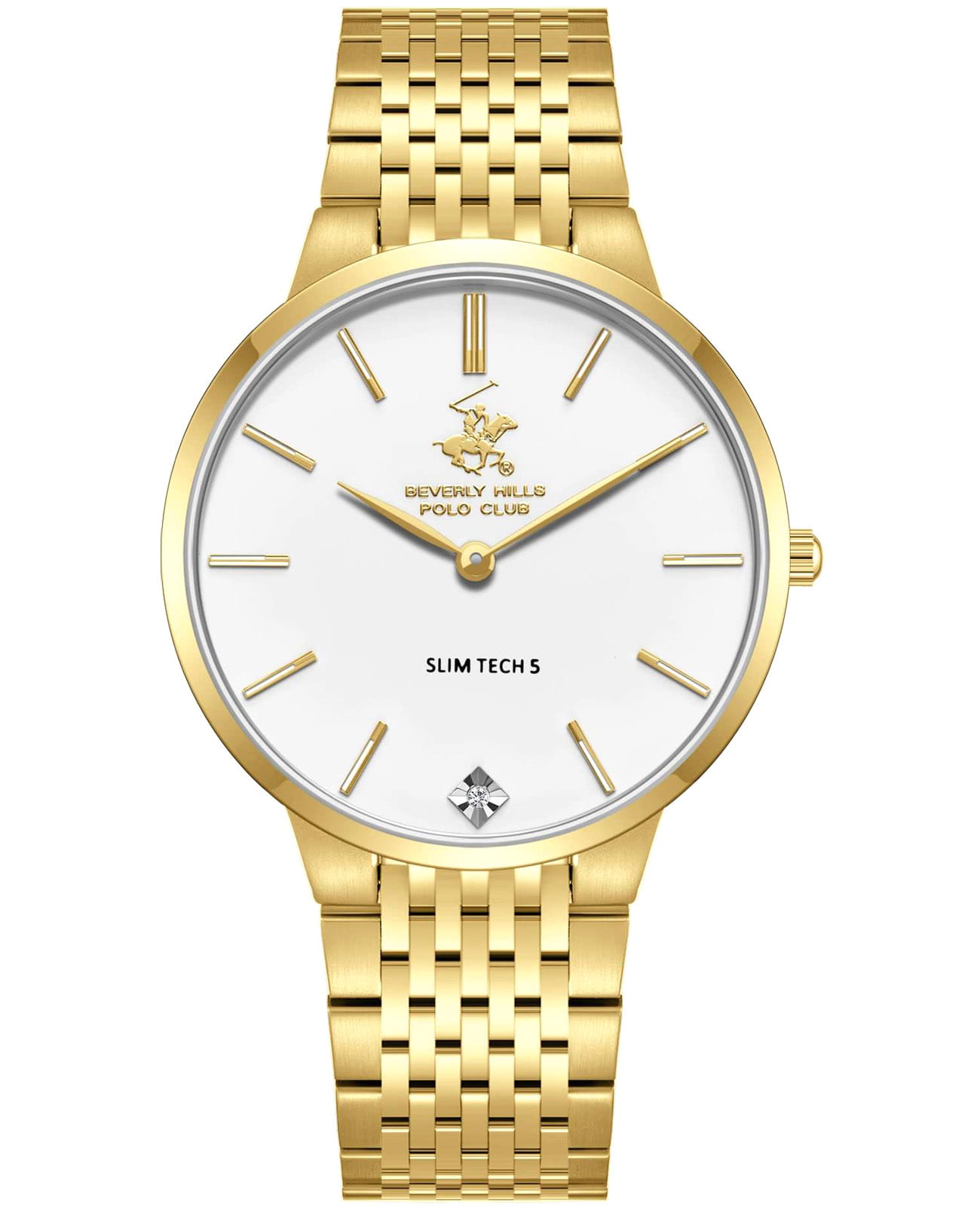 Beverly Hills Polo Club Beverly Hills Polo Club BP3776X.130  BP3776X.130 кварцевые мужские часы серебристый циферблат, браслет нержавеющая сталь с ip-покрытием — вид спереди