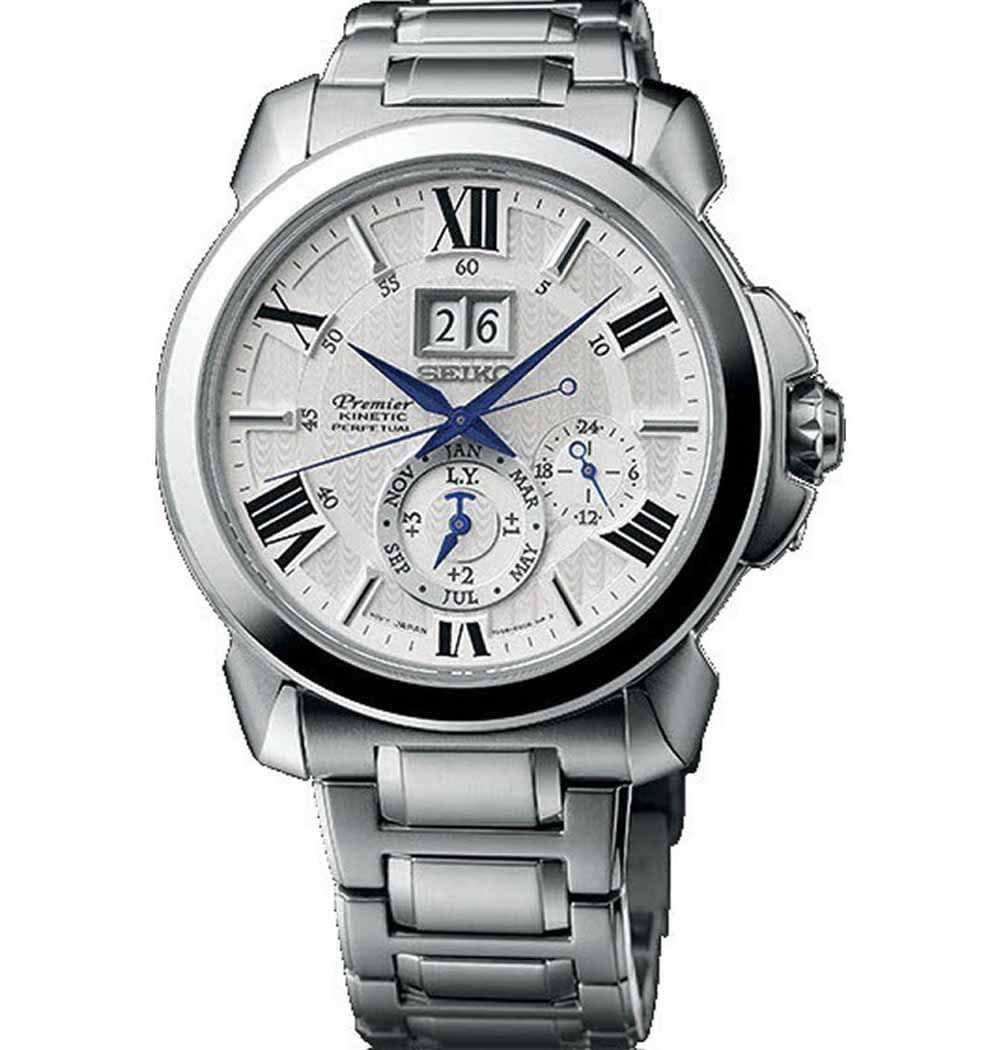 Seiko Seiko SSNP139P1  SNP139P1 кварцевые мужские часы белый циферблат, браслет нержавеющая сталь — вид спереди