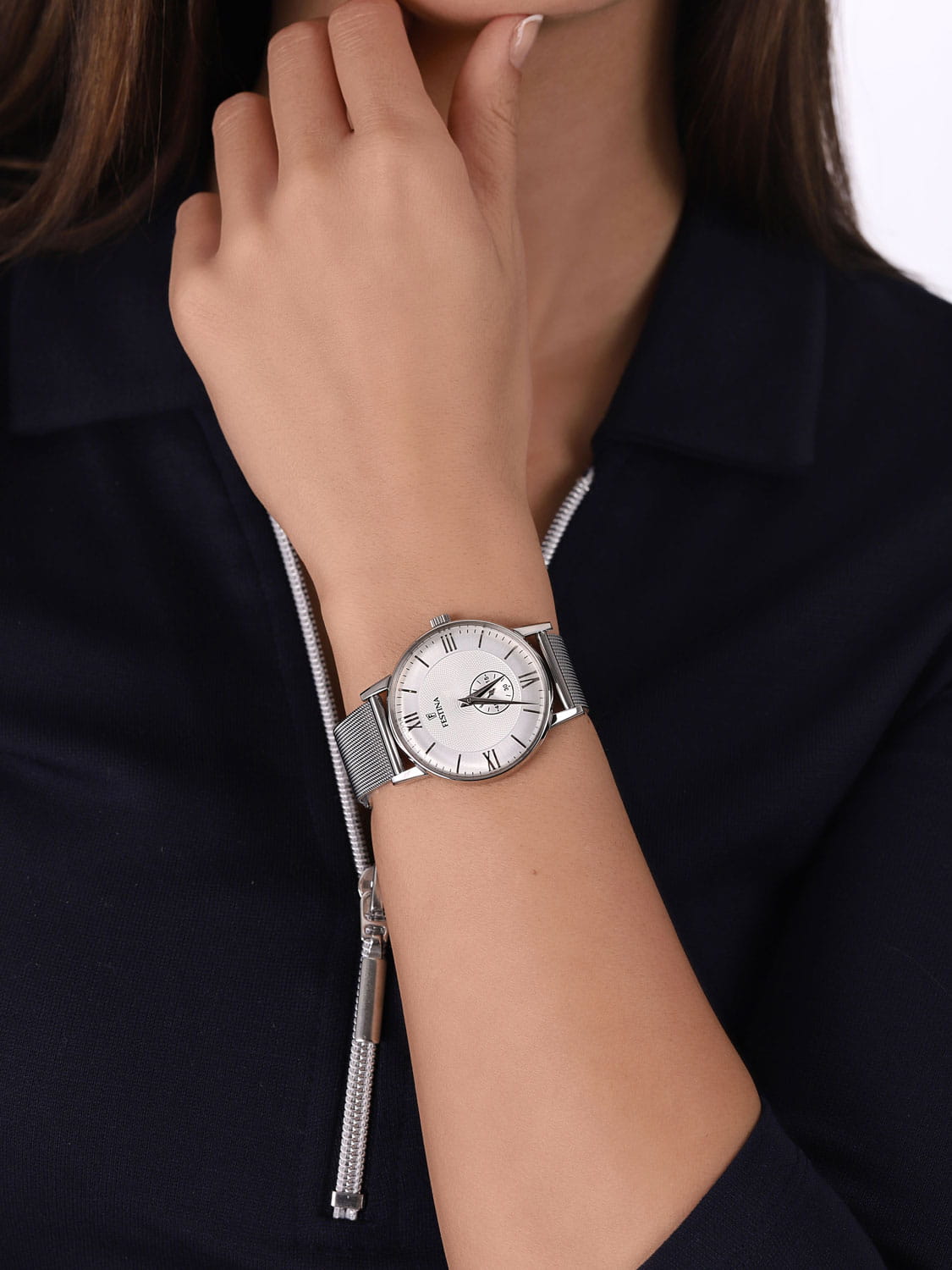 Festina Festina Retro F20568/2,  испания женские часы на браслете нержавеющая сталь боковой вид