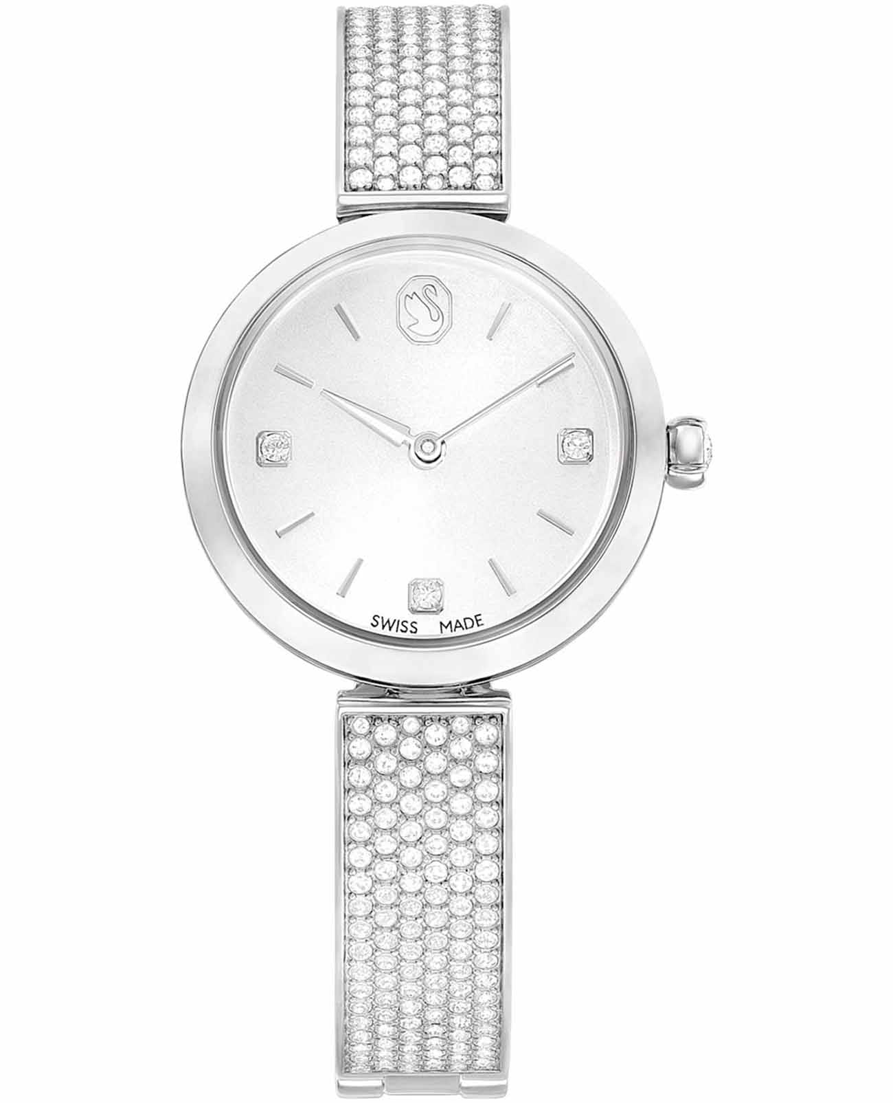 Swarovski Swarovski Illumina 5671205  5671205 кварцевые женские часы белый циферблат, браслет нержавеющая сталь — вид спереди