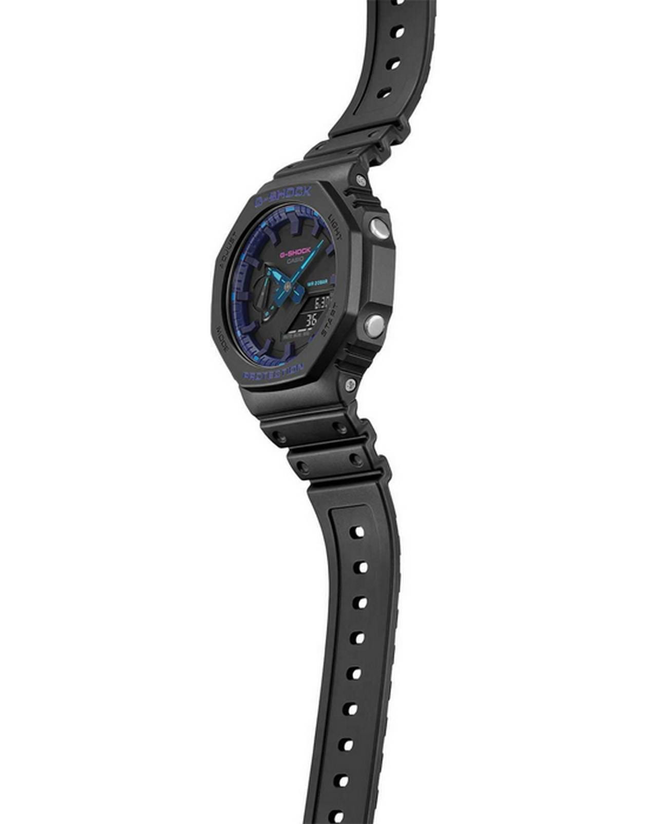 Casio GA-2100VB-1A мужские часы застежка крупным планом