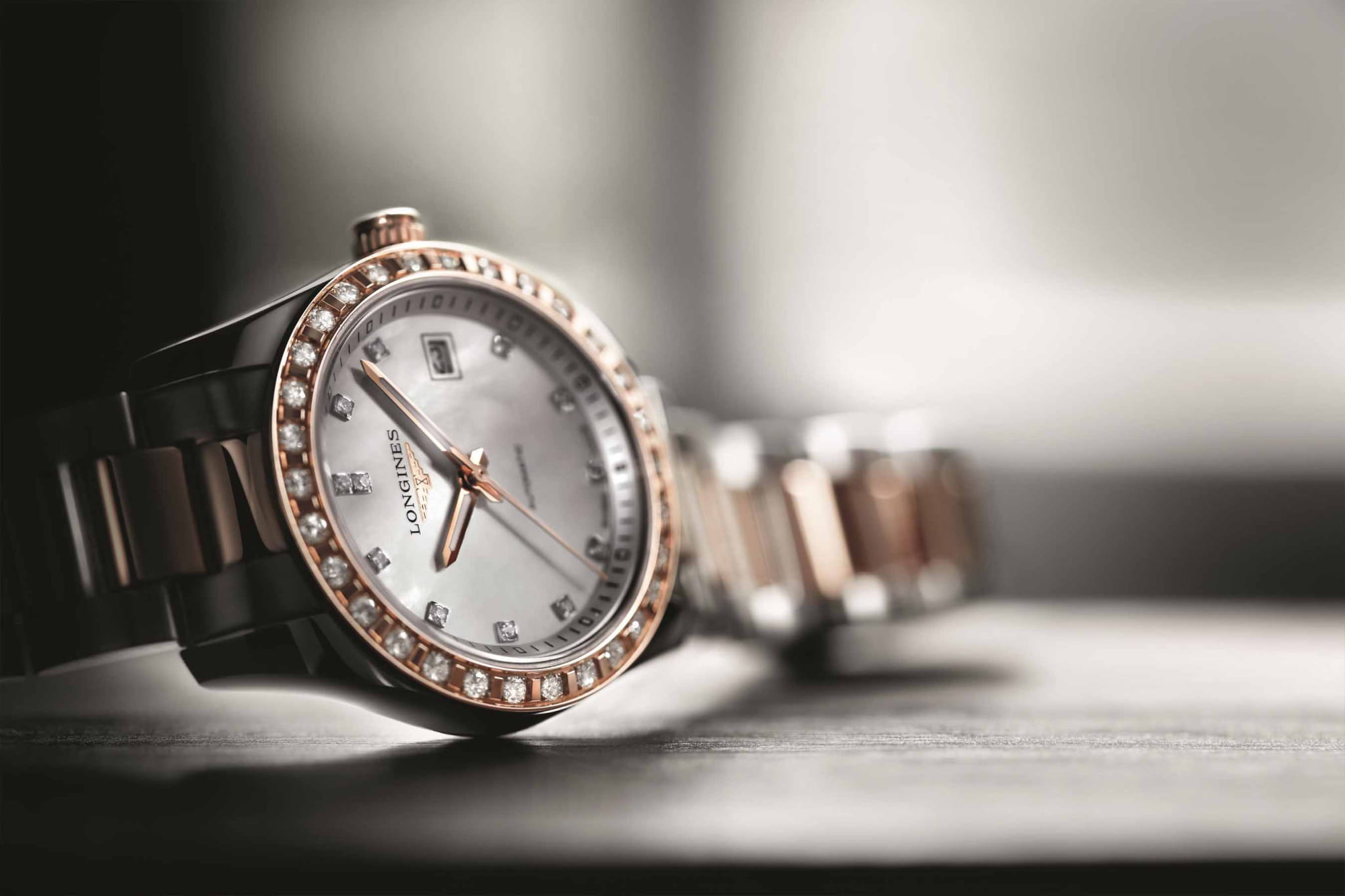 Longines Longines Conquest Classic L2.285.5.88.7, conquest classic швейцария женские часы на браслете нержавеющая сталь + золото 18к боковой вид