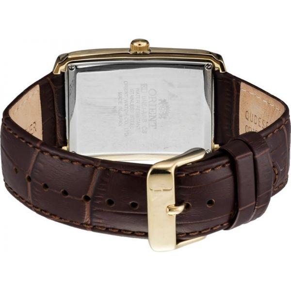 Orient Orient UNEJ002W (FUNEJ002W), classic automatic япония мужские часы на браслете кожа + текстиль боковой вид